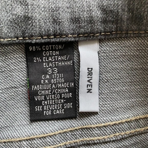 Vintage Buffalo Jeans David Bitton Driven Dyed Gray Men's Size 33x32 - Picture 7 of 15